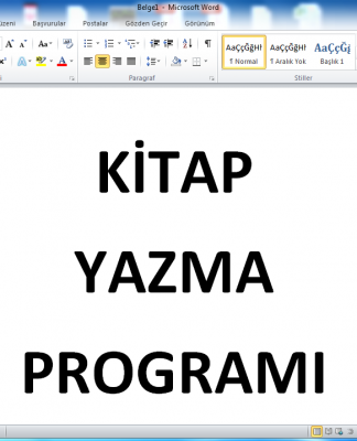 Kitap Yazma Programı Önerisi kitap yazma programı